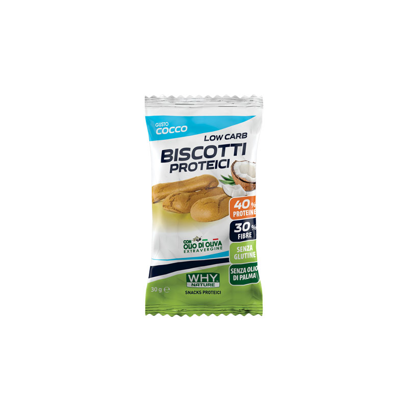Biscotti proteici low carb con 40% di proteine ideali come snack fitness