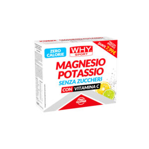 Why - Magnesio e Potassio Senza Zucchero 10 Buste integratore con magnesio, potassio e vitamina C senza zuccheri per energia e recupero muscolare