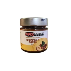 Barattolo di crema proteica Max Nutrition Store - Crema Spalmabile Nocciola e Cacao 200 gr