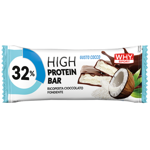 Barretta proteica ricoperta, WHY Sport High Protein bar 32% da 50 g
