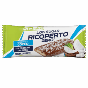 WHY Nature Ricoperto zero 25g biscotto proteico ricoperto senza glutine e a basso contenuto di zuccheri.