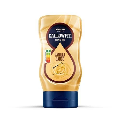 Bottiglia di salsa alla vaniglia Callowfit Vanilla Sauce da 300mL per dolci fit e pancake