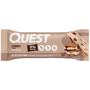 Barretta proteica Quest Protein Bar da 60 grammi, snack keto e senza glutine per sportivi.