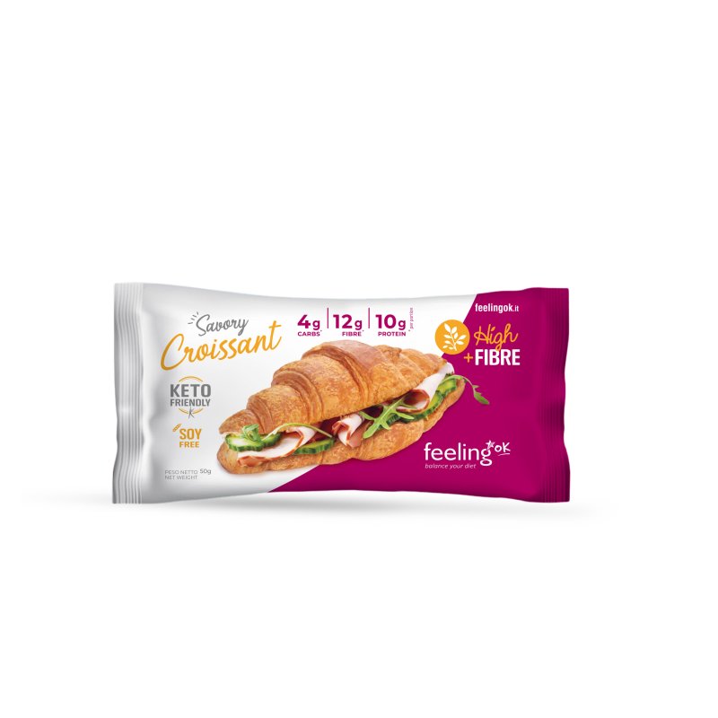 Confezione del Feeling Ok Savory Croissant da 50g cornetto salato chetogenico
