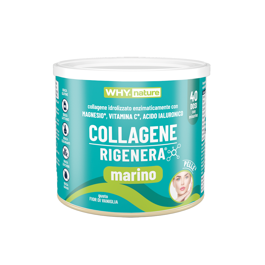 Why Nature – Collagene marino gusto valiglia 228 g barattolo di integratore di collagene idrolizzato in polvere