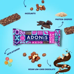 Barretta proteica vegana e keto Adonis High Protein Bar 45g